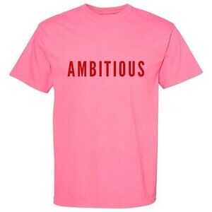 Ambitious Graphic Tee by Phenomenal 100% Cotton PINK, Valentine Gift, NEW